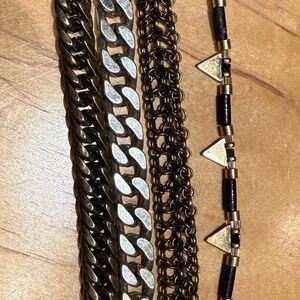 Jenny Bird Mixed Metal Layered Cuff Bracelet